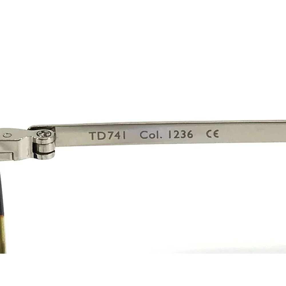 Tom Davies Eyeglasses Frames TD741 Col. 1236 Tortoise Shiny Silver 47-19-140